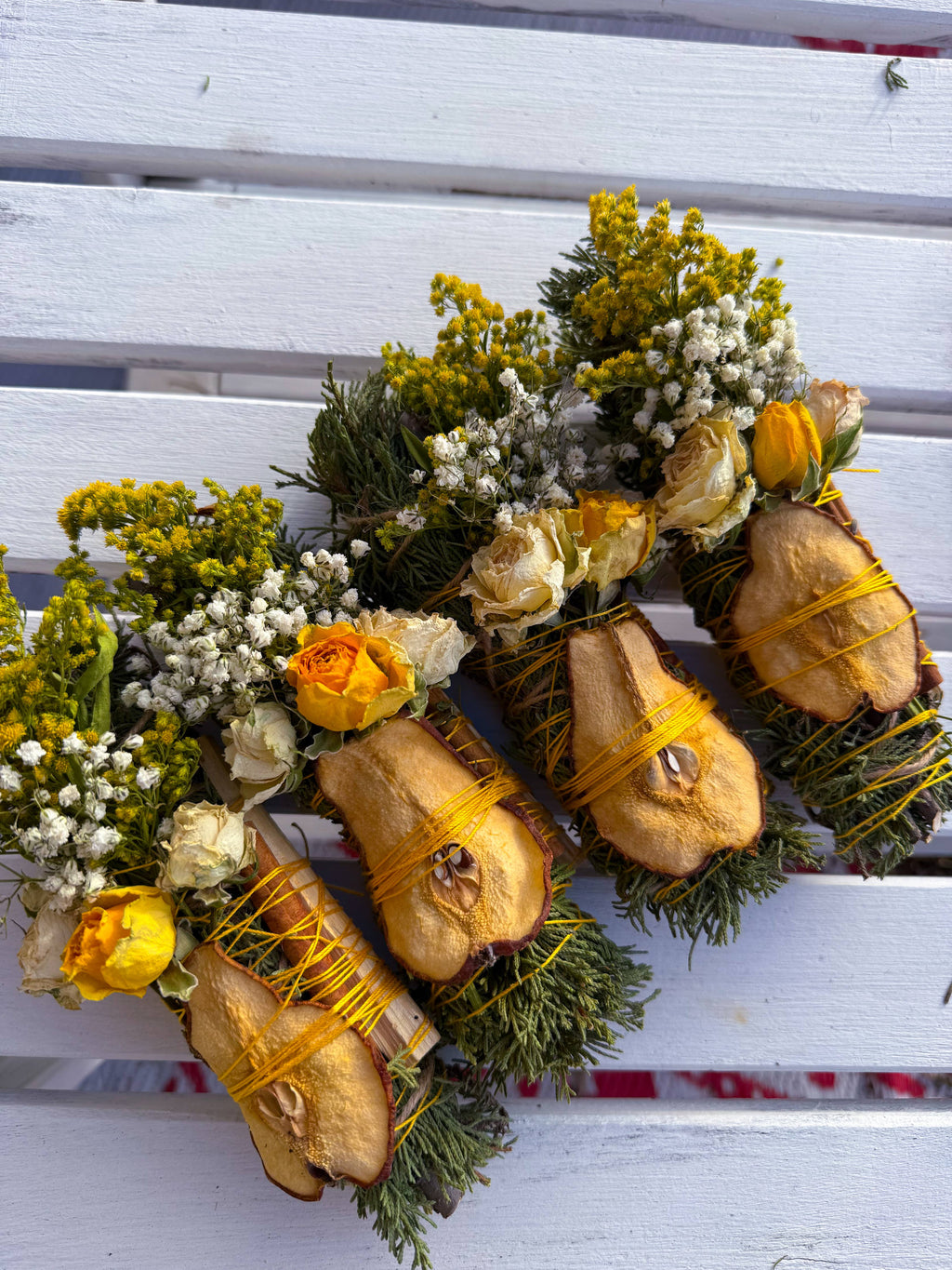 Pear, Palo Santo, Juniper, and Cinnamon Smudge Stick