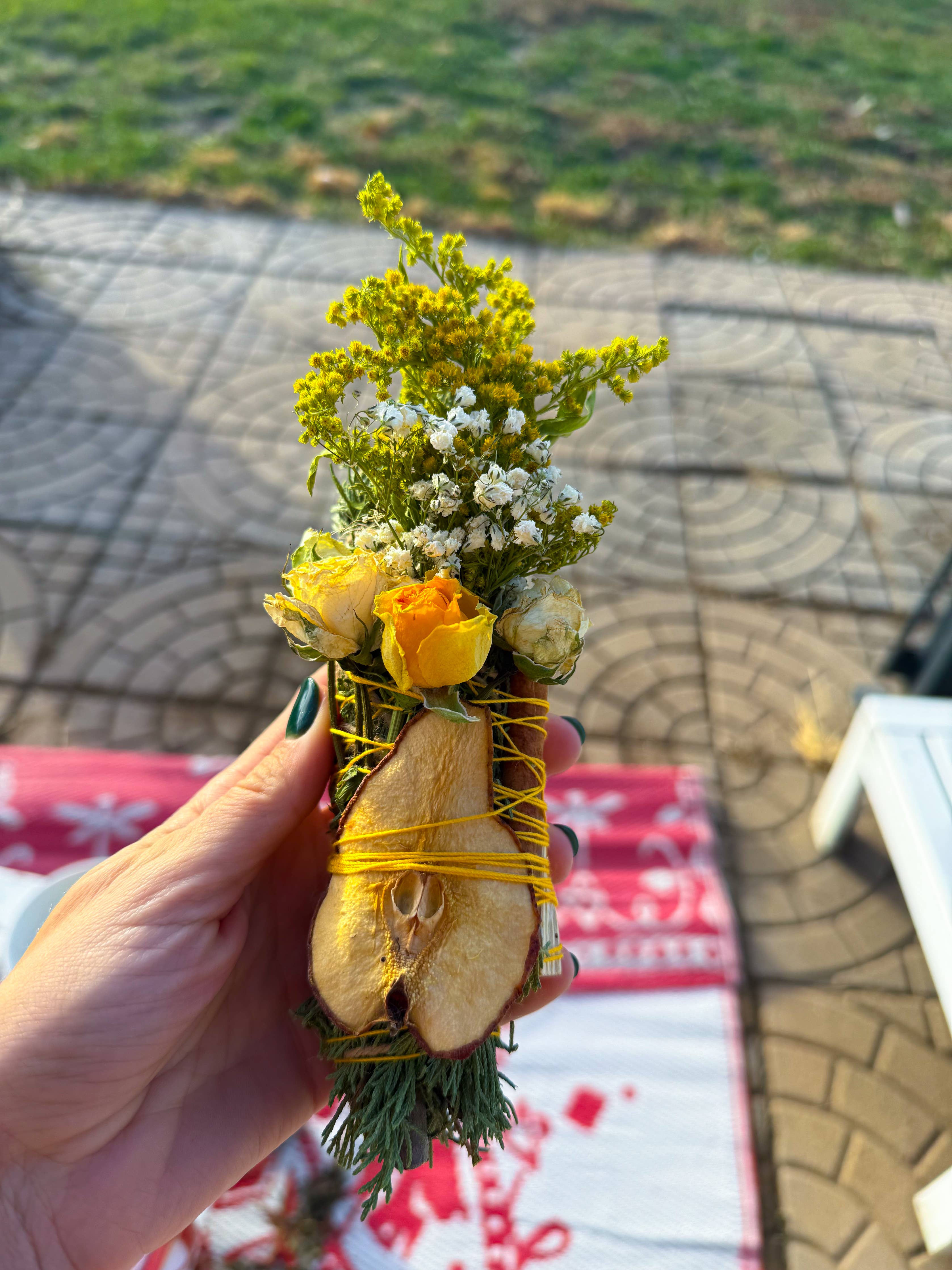 Pear, Palo Santo, Juniper, and Cinnamon Smudge Stick
